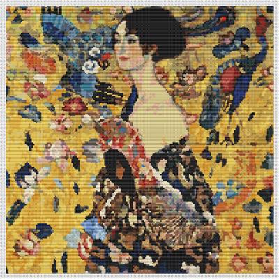 click here to view larger image of Lady with a Fan (Gustav Klimt) (chart)
