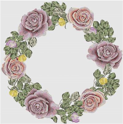 click here to view larger image of Beautiful Floral Wreath (chart)