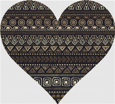 click here to view larger image of Tribal Gold Heart (chart)