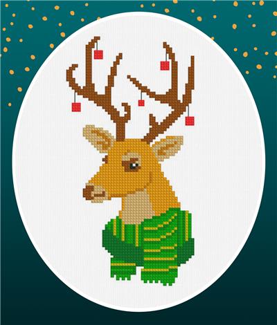 click here to view larger image of Deer in Scarf (chart)