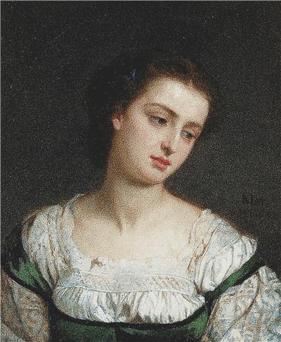 click here to view larger image of Portrait of a Young Woman (chart)