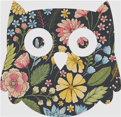 click here to view larger image of Colourful Floral Summer Owl (chart)
