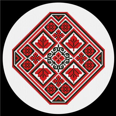 click here to view larger image of Red Black Sampler with Leaf (chart)