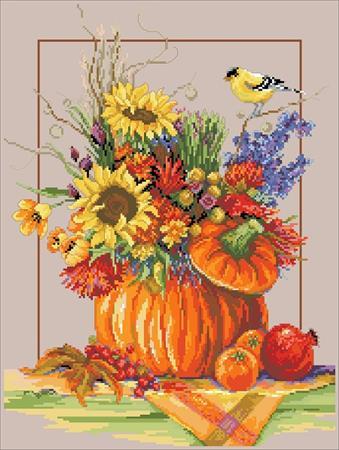 click here to view larger image of Fall Floral Arrangement (chart)