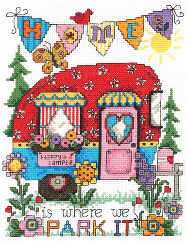 click here to view larger image of Happy Camper - Diane Arthurs (counted cross stitch kit)