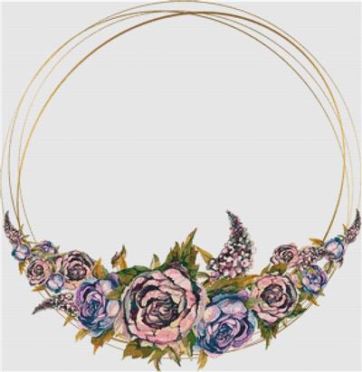 click here to view larger image of Floral Circular Frame (chart)