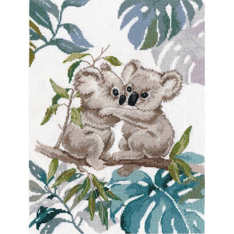 click here to view larger image of Koalas (counted cross stitch kit)