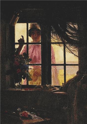 click here to view larger image of Young Woman Knocking at the Fishermans Window, A (chart)