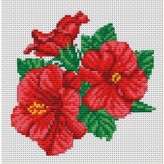 click here to view larger image of Chinese Roses (counted cross stitch kit)