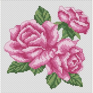 click here to view larger image of Roses (counted cross stitch kit)