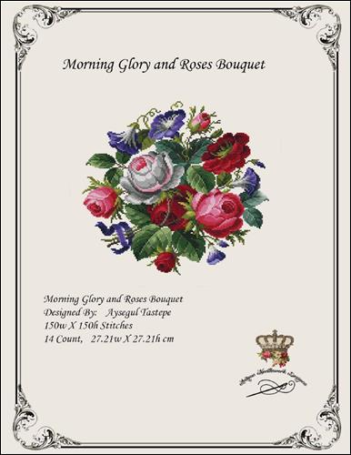 click here to view larger image of Morning Glory and Roses Bouquet (chart)