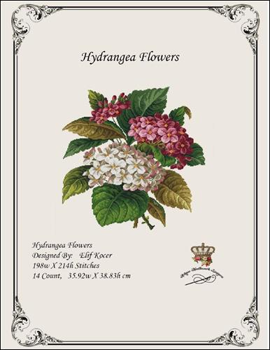 click here to view larger image of Hydrangea Pink Flowers (chart)