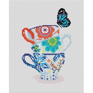 click here to view larger image of Elegant Tea Ceremony (counted cross stitch kit)