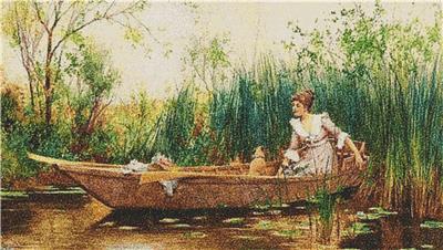 click here to view larger image of Lady and Dog Moored in the Reeds, A (chart)