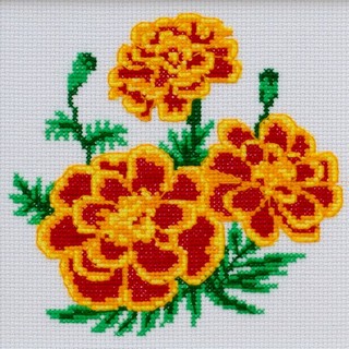 click here to view larger image of Marigolds (counted cross stitch kit)