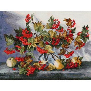click here to view larger image of Guelder Rose Still Life (counted cross stitch kit)