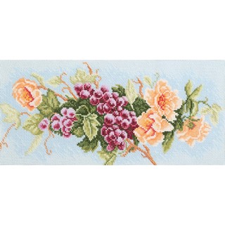 click here to view larger image of Grapes and Flowers (counted cross stitch kit)
