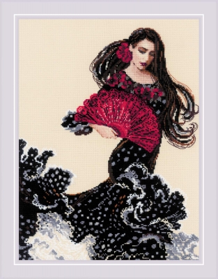 click here to view larger image of Dance Fan (counted cross stitch kit)