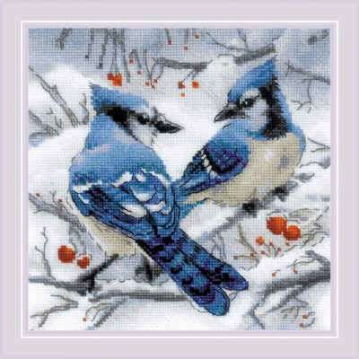 click here to view larger image of Blue Jays (counted cross stitch kit)