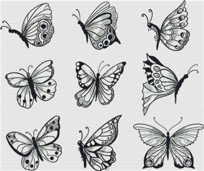 click here to view larger image of Set of Butterflies (chart)