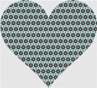 click here to view larger image of Geometric Floral Heart (chart)