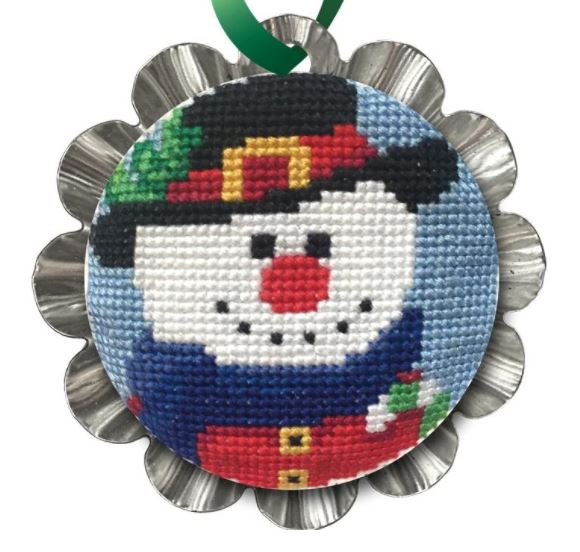 click here to view larger image of Jolly Snowman Tin Kit (counted cross stitch kit)