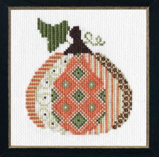 click here to view larger image of Patterned Pumpkin 2 (counted cross stitch kit)