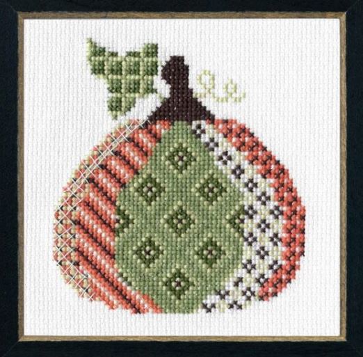 click here to view larger image of Patterned Pumpkin 4 (counted cross stitch kit)