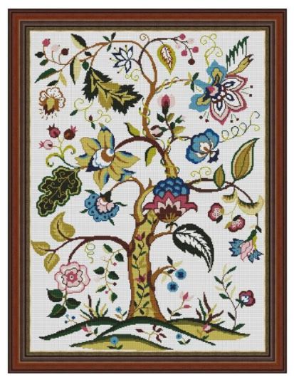 click here to view larger image of Jacobean Tree (counted cross stitch kit)