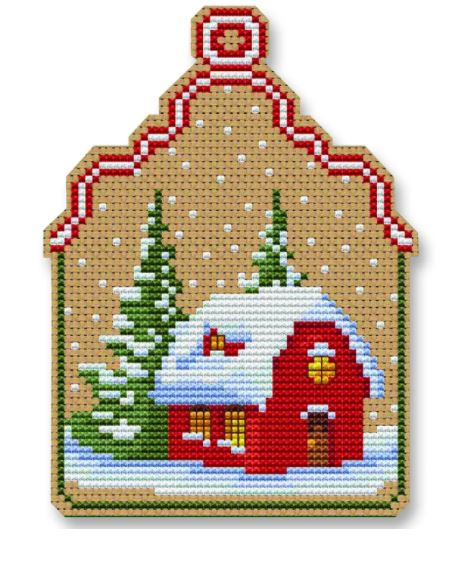 click here to view larger image of Christmas House Ornament (counted cross stitch kit)