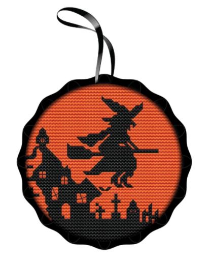 click here to view larger image of Spooky Ornament - Witch (counted cross stitch kit)