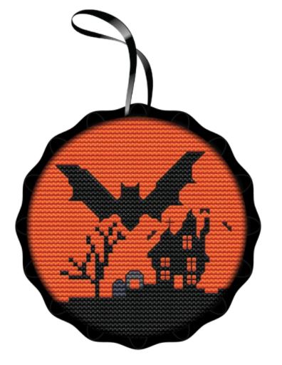 click here to view larger image of Spooky Ornament - Bat (counted cross stitch kit)
