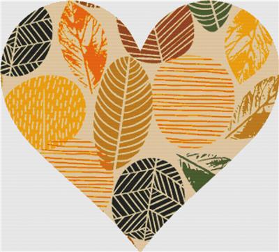 click here to view larger image of Autumn Abstract Heart (chart)