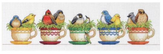 click here to view larger image of Teacup Bird (counted cross stitch kit)