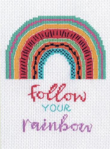 click here to view larger image of Follow Your Rainbow  (counted cross stitch kit)