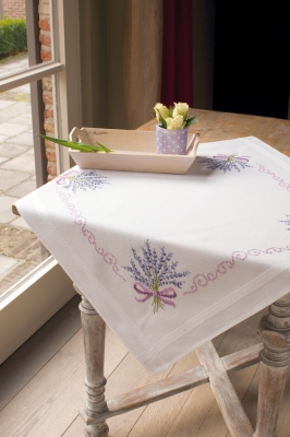 click here to view larger image of Lavender Tablecloth (counted cross stitch kit)