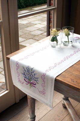 click here to view larger image of Lavender Table Runner (counted cross stitch kit)