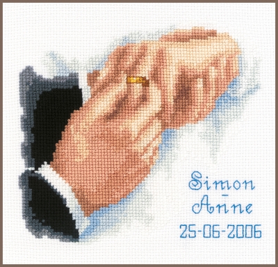 click here to view larger image of With This Ring (counted cross stitch kit)
