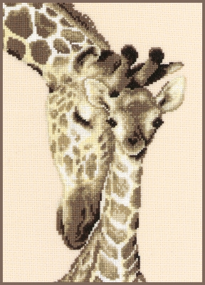 click here to view larger image of Giraffe Family (counted cross stitch kit)