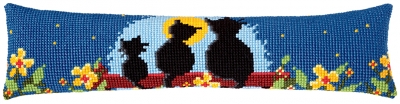 click here to view larger image of Draft Stopper - Cats in the Night (needlepoint kit)