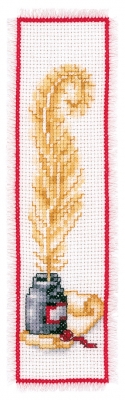 click here to view larger image of Bookmark - Goose Feather (counted cross stitch kit)