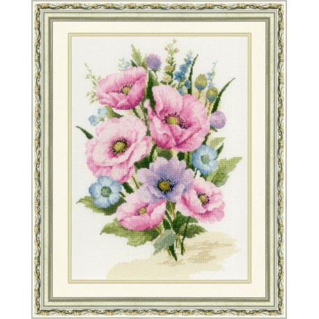 click here to view larger image of Garden Poppies (counted cross stitch kit)