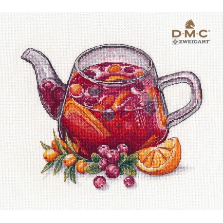 click here to view larger image of Berry Tea  (counted cross stitch kit)