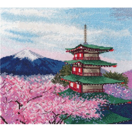 click here to view larger image of Chureito Pagoda  (counted cross stitch kit)