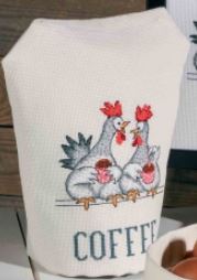 click here to view larger image of Chicken Talk Coffee (counted cross stitch kit)
