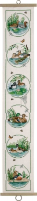 click here to view larger image of Ducks Scenes Bellpull (counted cross stitch kit)