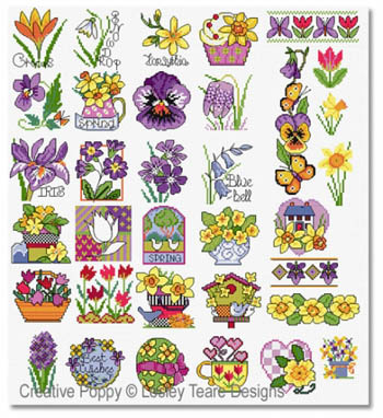 click here to view larger image of Spring Flower Motifs (chart)