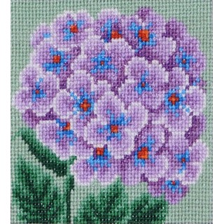click here to view larger image of Purple Hydrangea (counted cross stitch kit)