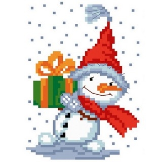 click here to view larger image of Snowman (counted cross stitch kit)