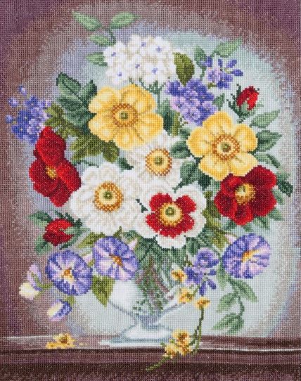 click here to view larger image of Floral Fantasy (counted cross stitch kit)